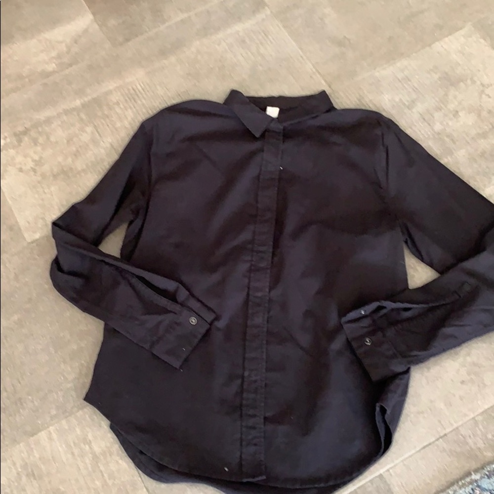 LULULEMON BLACK SNAP SHIRT 8